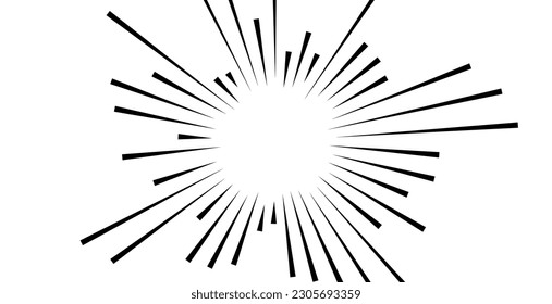 Black and white pop art abstract background with sunbeams. Vector illustration