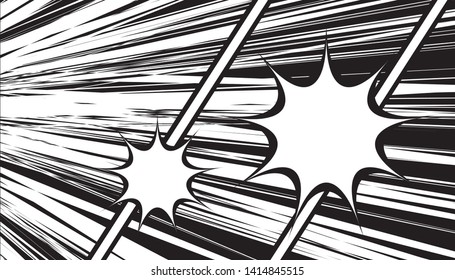 Black and white pop art background. retro vector vintage kitsch illustration drawing. Comic background template design.