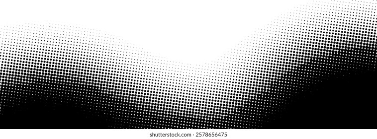 Black and white pop art background in retro comics style with halftone dots design, vector illustration eps10