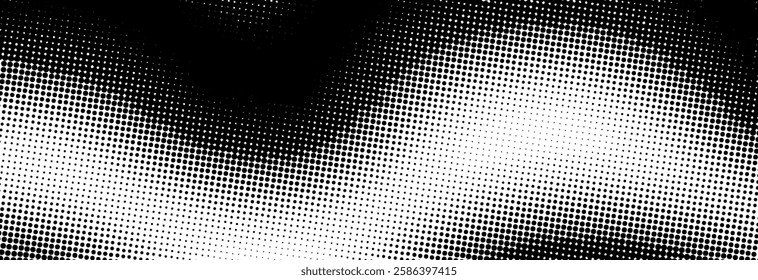 Black and white pop art background in retro comics style with halftone dots design, vector illustration EPS10