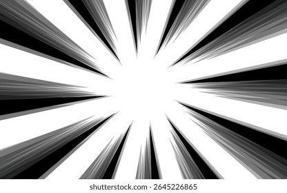 Fundo cômico pop art preto e branco. Ilustração vetorial.