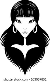 black and white portrait of a woman