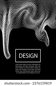 Black and white poster concept. Minimalistic abstract modern creativity and art for flyers. Typorgaphy and calligraphy. Graphic element for website. Cartoon flat vector illustration
