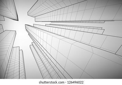 Black and white poster in the style of elementary geometry