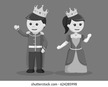 black and white prince and princess greeting black and white style