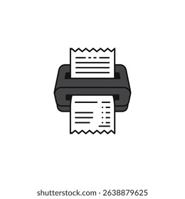 Black and White Printer with Paper Output Office Technology Document Printing Device