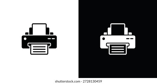Impressora a preto e branco com fundos contrastantes para uso digital