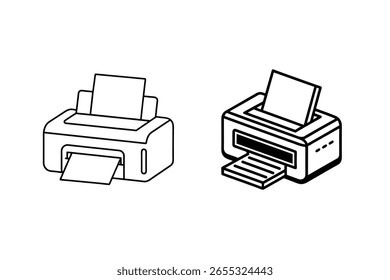 Black and white printers with paper printing office