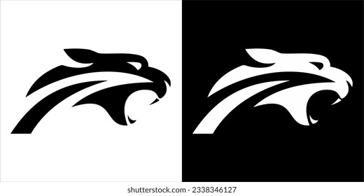 logotipo de puma en blanco y negro