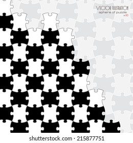 Black and white puzzle eps 10