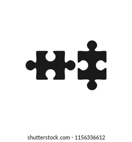 black and white puzzle icon vector