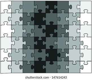 Black and white puzzle-vector illustration for design