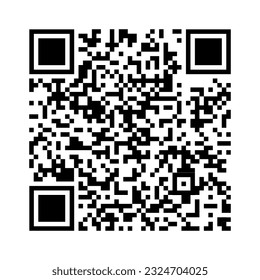 Black white QR code. Quick Response code. Marketing and inventory management. Scan with smart phone. Tracking and identification of products. Vector illustration.