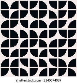 Black and white quarters pattern. Vector.