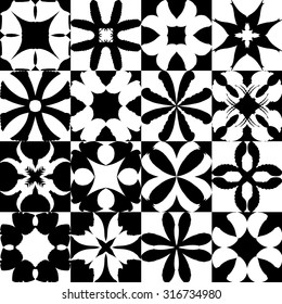 Black and white quilt pattern