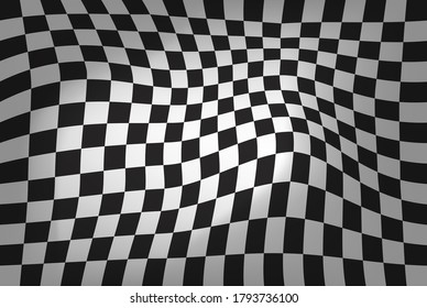 Black and white race flag. Vector illustration