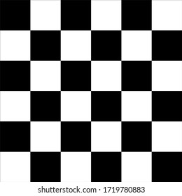 Black And White Racing Against A Checkered Pattern Background