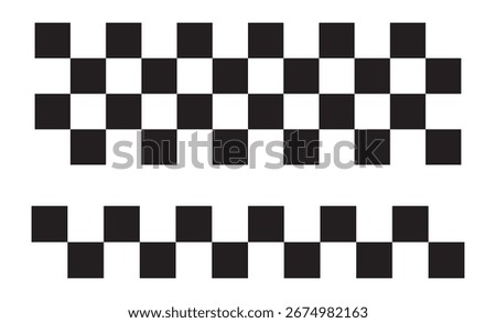 Black and White Racing Checkered Flag Stripes and Speed Graphics Collection – Seamless Patterns, Dynamic Motion Lines, and Motorsport Vector Design Elements