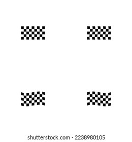Black and white racing flag