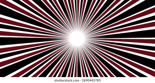 Fondo de líneas radiales en blanco y negro en un cómic. Manga marco de velocidad. Ilustración vectorial.