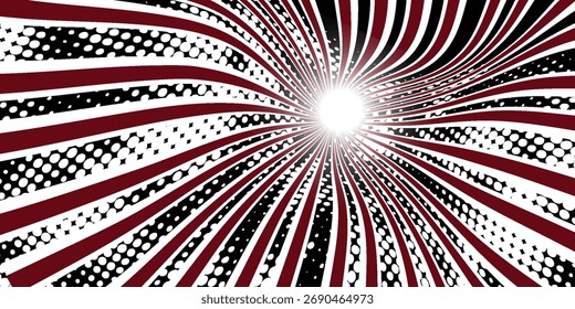 Fondo de líneas radiales en blanco y negro en un cómic. Manga marco de velocidad. eps10 Vector. 