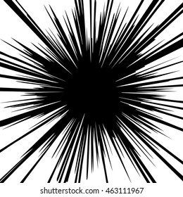 black and white radial lines background