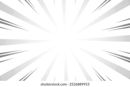 Black and white radial lines comics style backround.