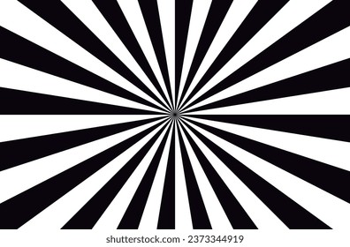 Black and White Radial Pattern - Graphic Design Vector