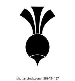 Black or white radish icon. Black radish.