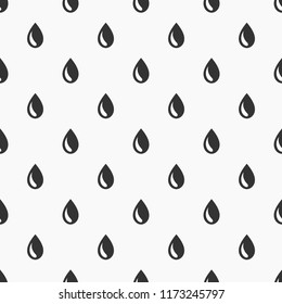 Black and white rain drops pattern. Vector illustration