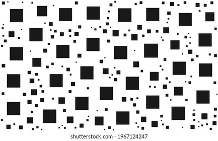 Black And White Random Squares Pattern