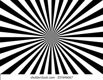 Black and white rays background vector illustration