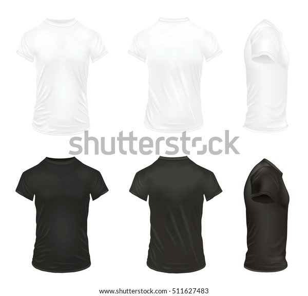 Black White Realistic T Shirt Icon Stock Vector (Royalty Free) 511627483