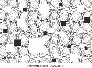black and white rectangles squares geometric monochrome halftone pattern. vector background. wallpaper design concept. for web and print.