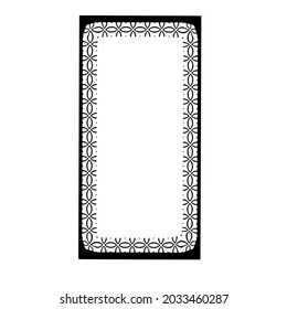  Black and white rectangular frame with ornament, vector certificate template, decorative design element in retro style.