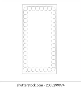  Black and white rectangular frame with ornament, vector certificate template, decorative design element in retro style
