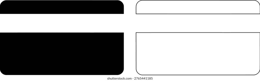 Black and white rectangular shapes with contrasting filled and empty sections Vector