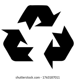 
Black and white recycled vector icon