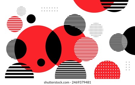 Black white red abstract art background