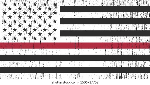 Black White Red American Flag Honoring Stock Vector (Royalty Free ...