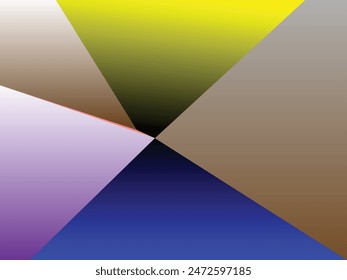 Black, white, red, blue, sky blue, yellow, purple, brown and green  color combination gradient background design.