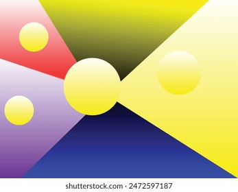 Black, white, red, blue, sky blue, yellow, purple, brown and green  color combination gradient background design.