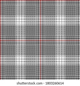 Black, White and Red colors modern Glen plaid Scottish seamless pattern.Texture from plaid,tablecloths, clothes, shirts, dresses, jacket, skirt, paper, blankets and other textile products.