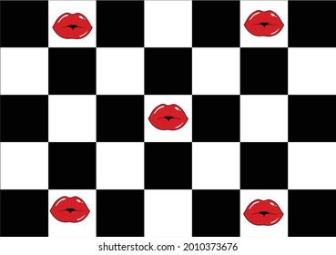 mano de diseño rojo blanco negro 