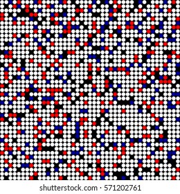 Black, white and red dots. Seamless background. Abstract geometric texture. Digital pattern