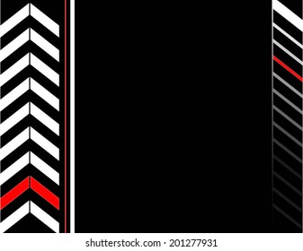 Black, White, Red and Grey Chevron Background Vector