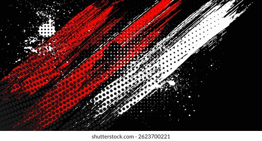 Black white and red grunge texture background