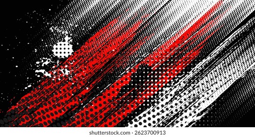 Black white and red grunge texture background
