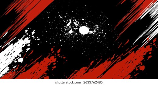 Fondo de textura de grunge blanco y rojo negro. EPS 10