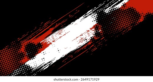 Schwarz-weißer und roter farbiger Texturhintergrund.